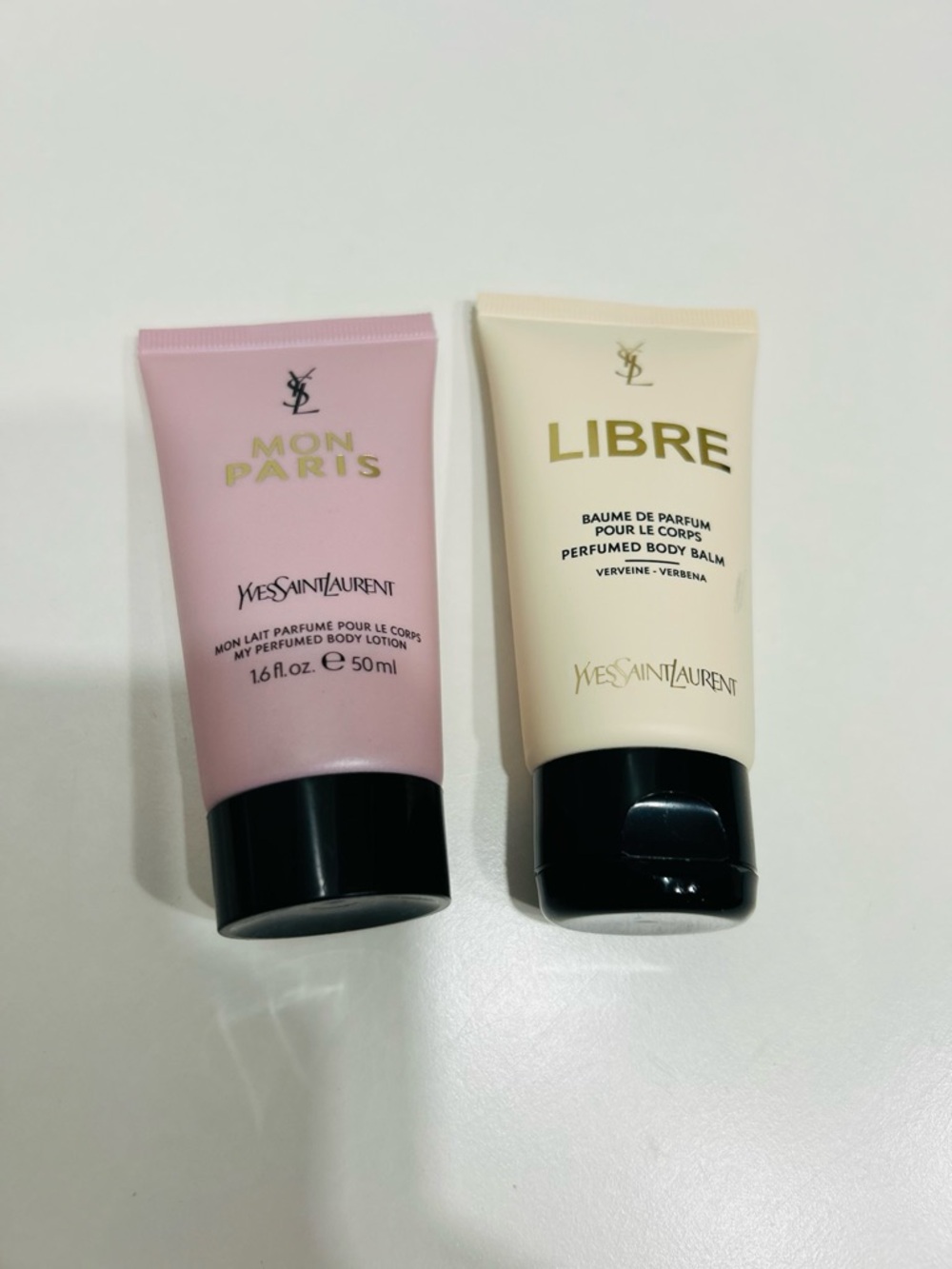 Yves Saint Laurent Mon Paris (pink) & Libre (cream) Perfumed Body Lotions Duo